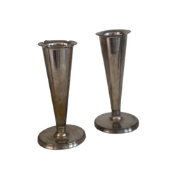 Vintage Silver Tulip Vases from Parisian Brasserie