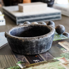 Hand Carved Black Soapstone Vessel
