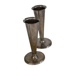 Vintage Silver Tulip Vases from Parisian Brasserie