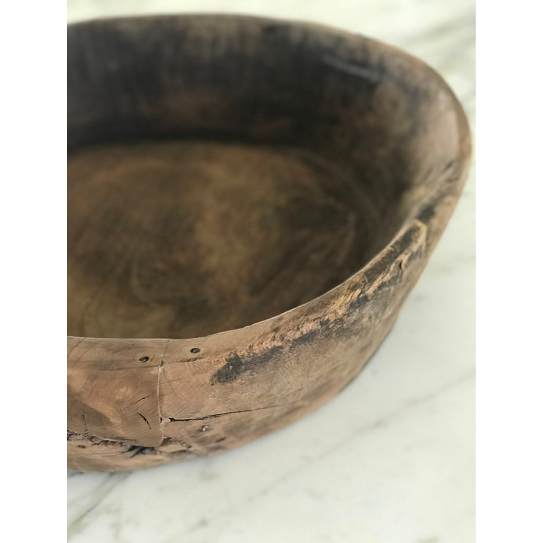 Large Decorative Wooden Bowl